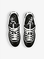 NAKED WOLFE: Palm hook-and-loop spirit wolfehead leather trainers