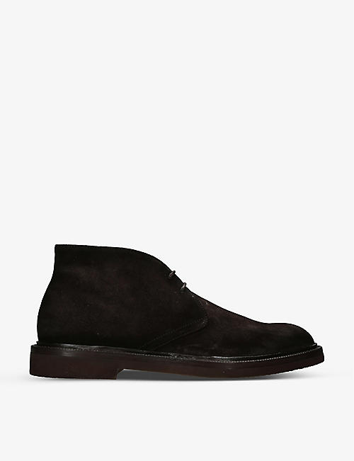 OFFICINE CREATIVE: Dude contrast-stitched suede boots