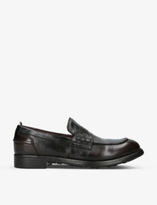 Officine Creative Mens Black Chronicle Leather Loafers