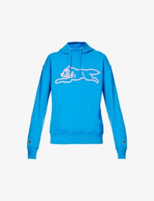 Icecream Running Dog Graphic-print Cotton-jersey Hoody In Blue