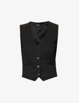 Wardrobe.nyc Lightweight Wool Tailored Vest In Black