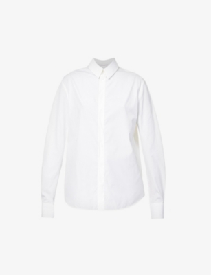WARDROBE.NYC WARDROBE.NYC WOMENS WHITE CLASSIC BUTTONED-CUFFS COTTON SHIRT,67254126