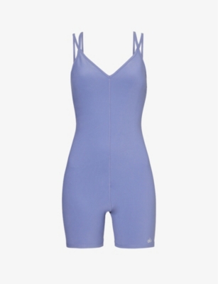 Alo Yoga Alosoft Suns Out Romper In Infinity Blue