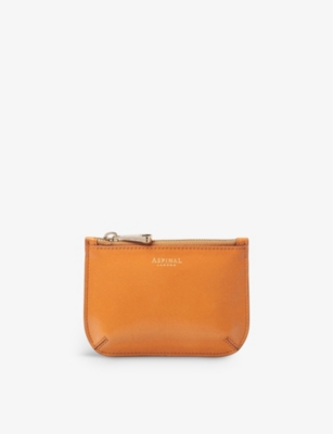 ASPINAL OF LONDON: Ella logo-print smooth-leather pouch