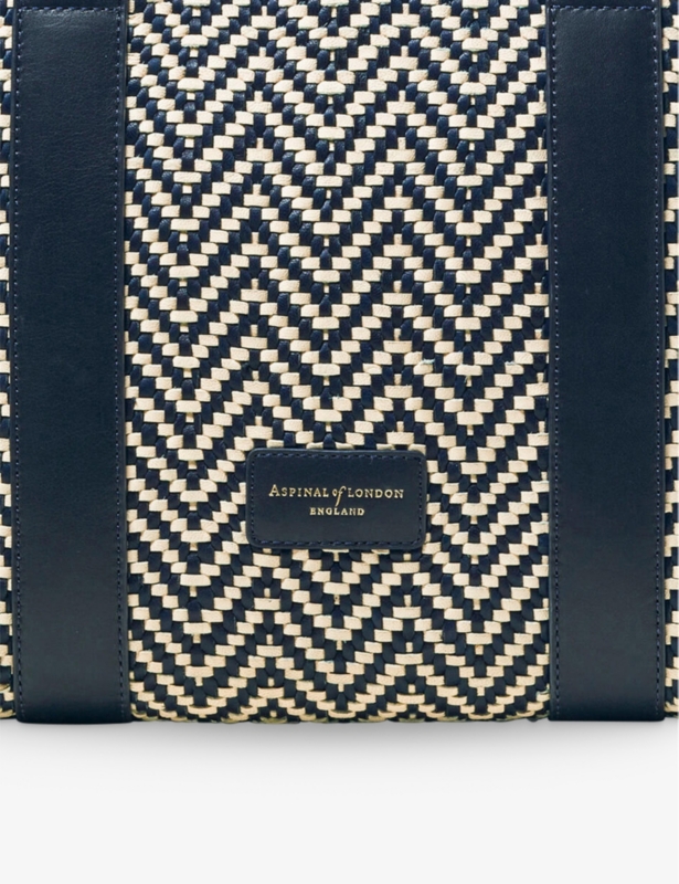 Henley small chevron-woven leather tote bag
