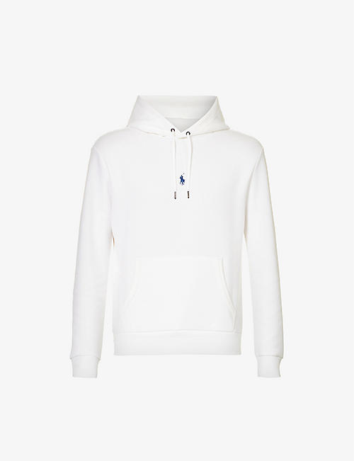 POLO RALPH LAUREN: Logo-embroidered cotton and recycled-polyester hoody