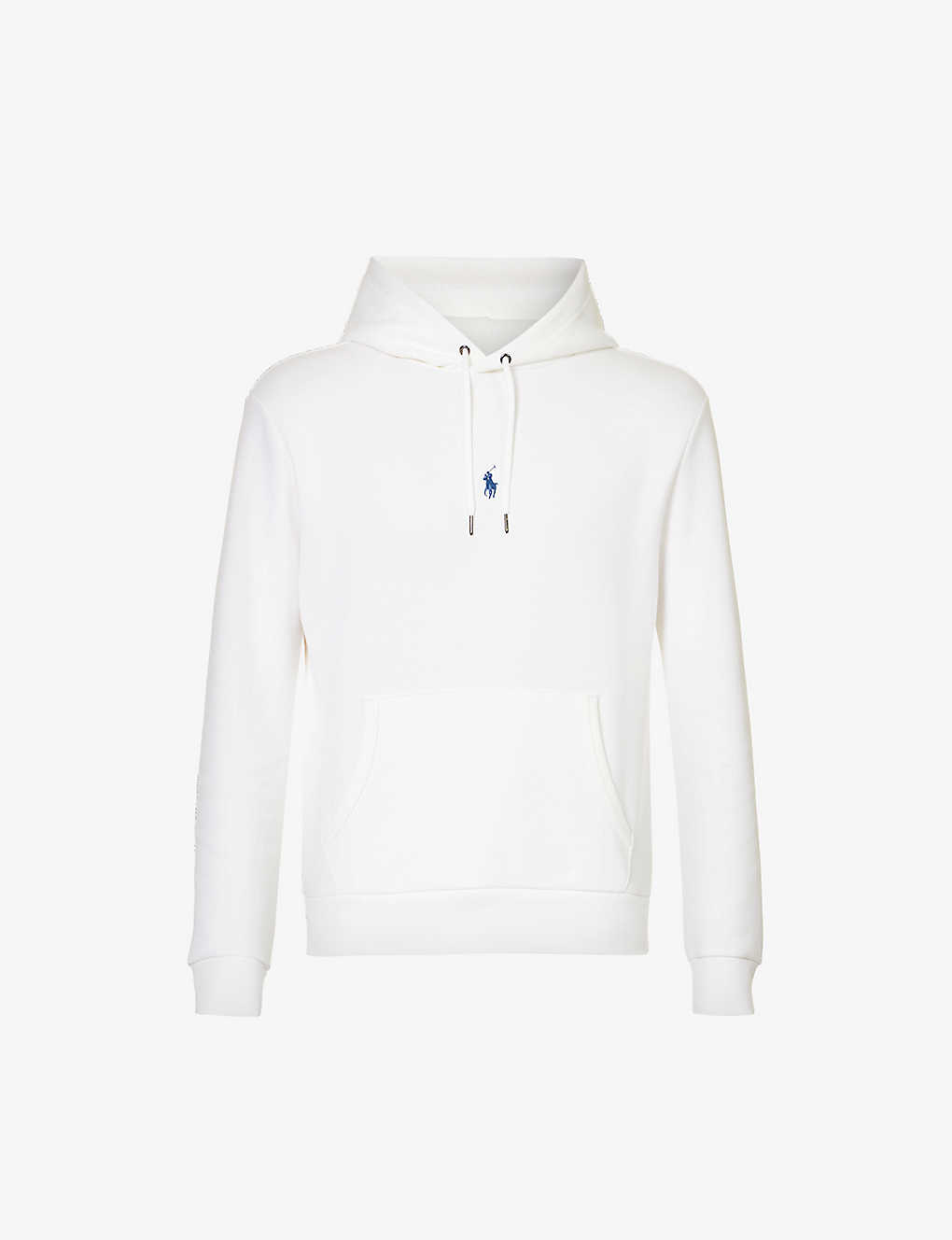 Polo Ralph Lauren Logo-embroidered Cotton And Recycled-polyester Hoody In White