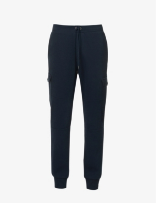POLO RALPH LAUREN: Logo-embroidered cotton-blend jogging bottoms