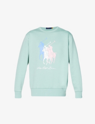 Green Logo Print Sweatshirt