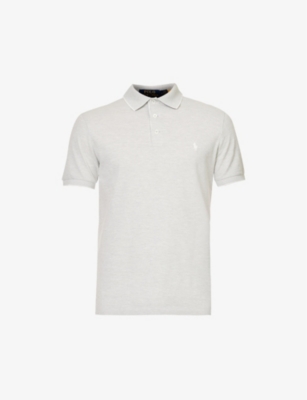 Men's Classic Heathered Polo Shirt with Contrast Buttons