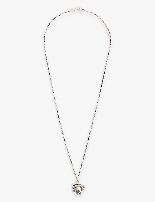 SERGE DENIMES: Serpent sterling-silver necklace pendant necklace