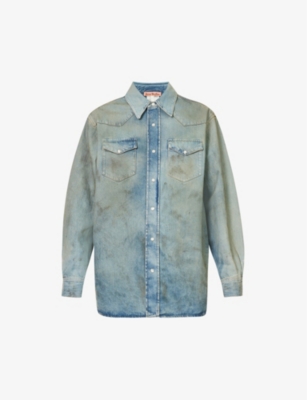 Acne Studios Denim Shirt In Mid Blue