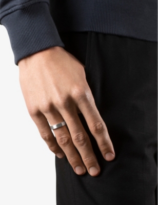 LE GRAMME: 7g brushed sterling-silver ribbon ring