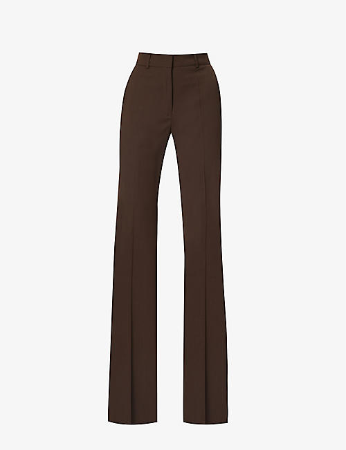 SPORTMAX: Hangar wide-leg mid-rise wool trousers