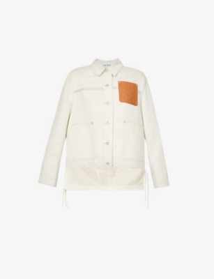 LOEWE: Workwear cotton and linen-blend jacket