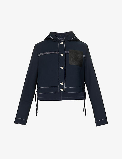 LOEWE: Workwear Anagram-embossed cotton-blend jacket
