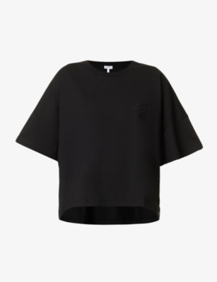 Loewe Short Oversize Anagram T-shirt In Black