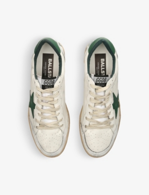 GOLDEN GOOSE: Ball Star star-patch leather low-top trainers