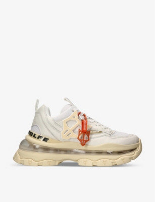 NAKED WOLFE Spring hook-and-loop wolfe head leather chunky