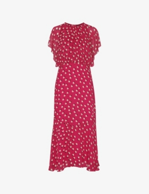 Whistles spot outlet wrap jersey dress