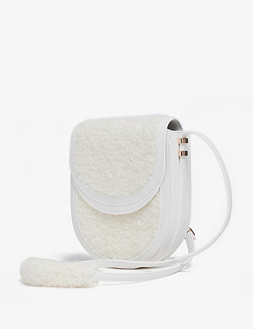 GABRIELA HEARST: Tina cashmere wool-blend and leather cross-body bag
