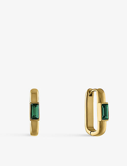 OMA THE LABEL: The Hverdag 18ct yellow gold-plated brass hoop earrings