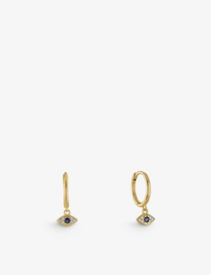 OMA THE LABEL: Bad Belle 18ct gold-plated silver and cubic zirconia earrings
