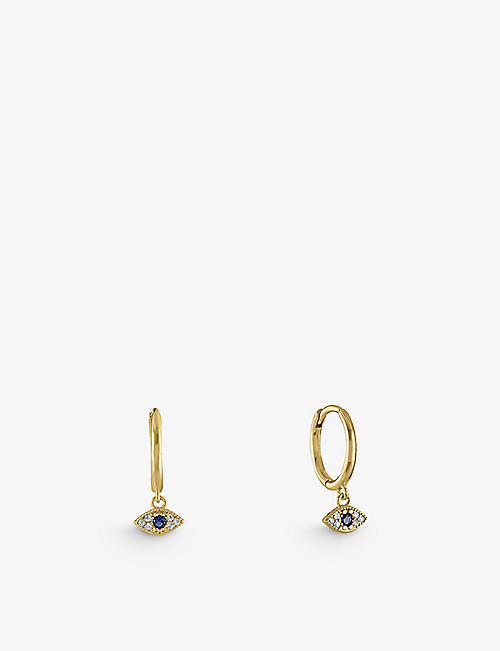 OMA THE LABEL: Bad Belle 18ct gold-plated silver and cubic zirconia earrings