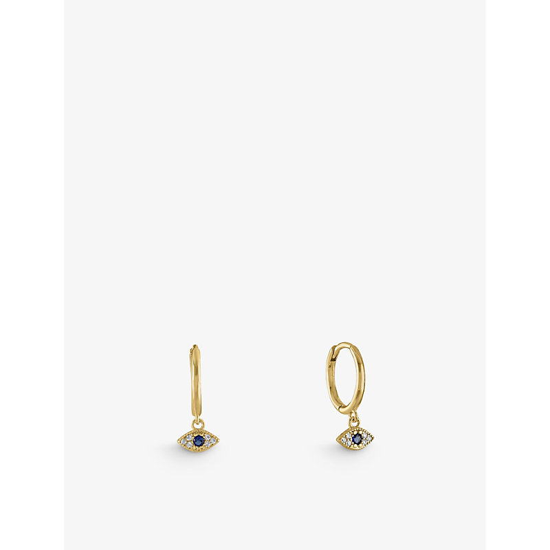 Oma The Label Bad Belle 18ct Gold-plated Silver And Cubic Zirconia Earrings In Stone/gold