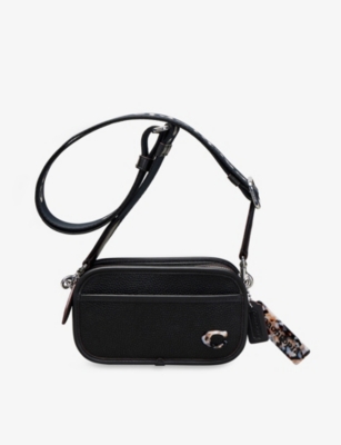 Coachtopia Womens Black Multi Fun Leather Belt Bag