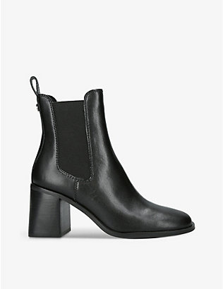 STEVE MADDEN: ACHIEVER 05O square-toe leather ankle boots