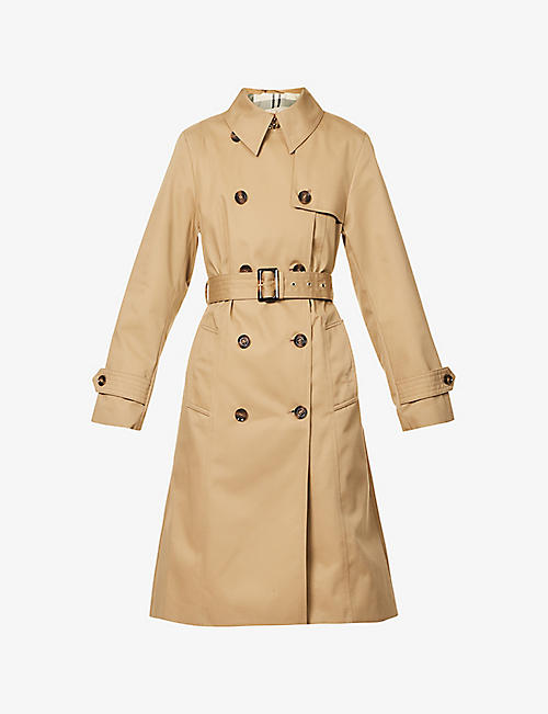 BARBOUR: Greta double-breasted woven trench coat