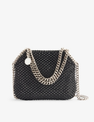 Women Black Falabella Mini Tote Bag