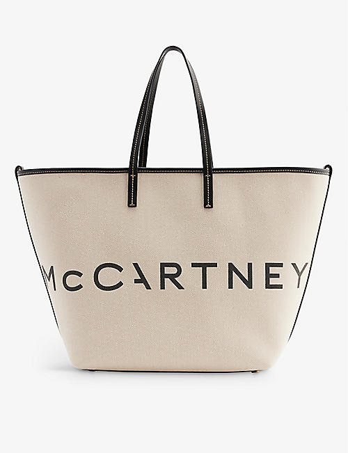 STELLA MCCARTNEY: Logo-print organic-cotton tote bag