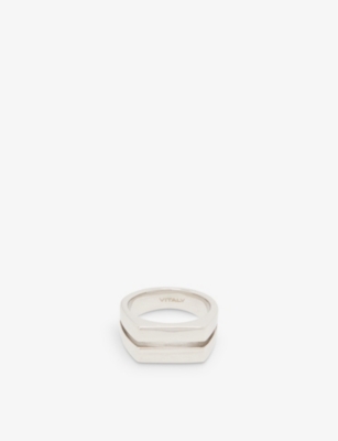 Off-White c/o Virgil Abloh Arrows Signet Ring in Metallic for Men