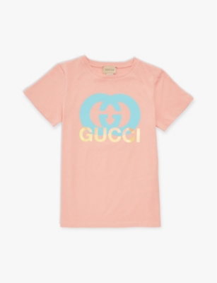 GUCCI: Logo-print cotton-jersey T-shirt 4-12 years