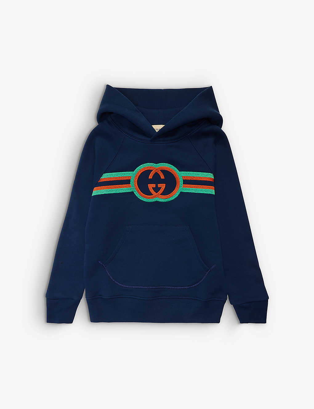 Gucci Kids' Logo-embroidered Cotton-jersey Hoody 4-12 Years In Multi-coloured