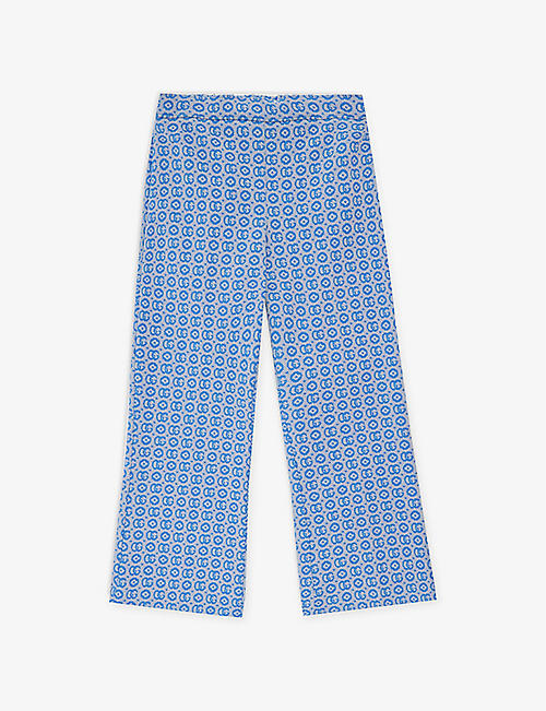 GUCCI: Jacquard-print flared-leg stretch-woven trousers 6-12 years