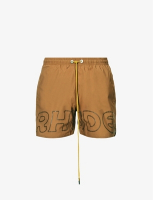 monogram-pattern drawstring swim shorts, FENDI