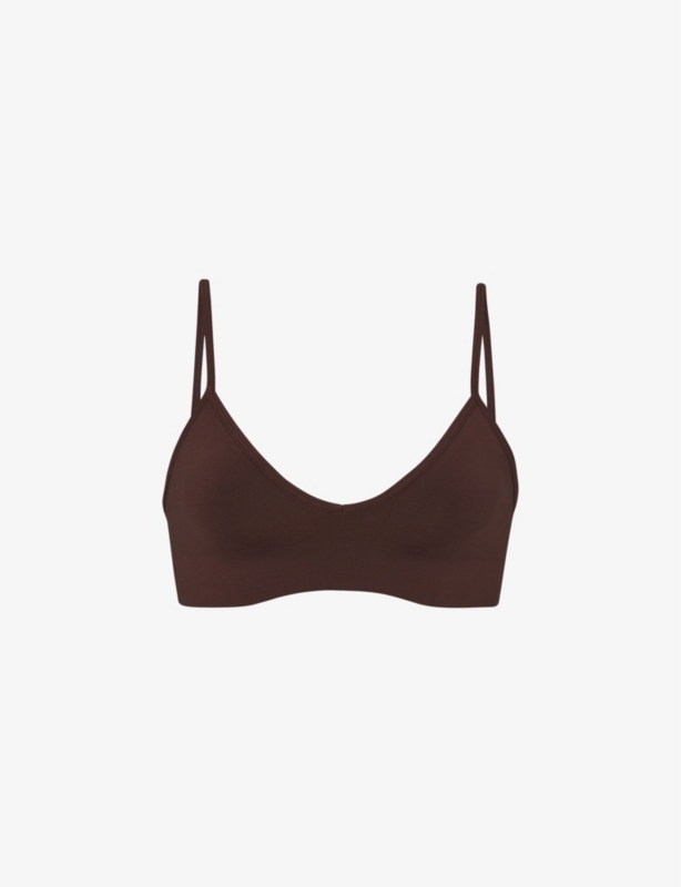 Smoothing V-neck stretch-woven bralette
