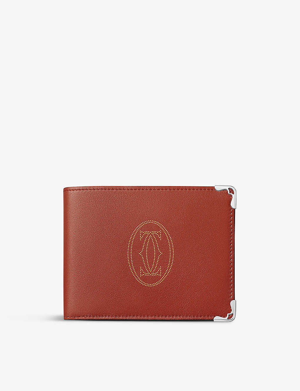 Cartier Orange Must De Simple Leather Card Holder
