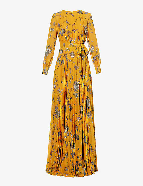 ERDEM: Lindsay floral-print chiffon maxi dress