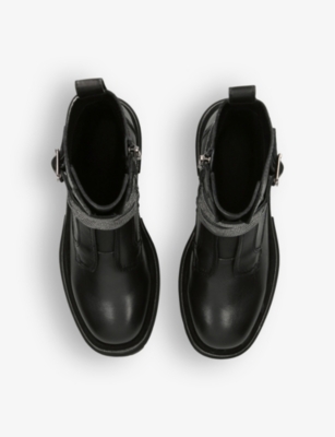CARVELA: Emblaze buckle-embellished leather ankle boots