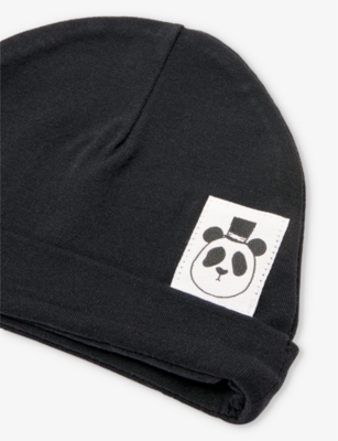 MINI RODINI: Baby brand-patch stretch-woven beanie 0-4 months