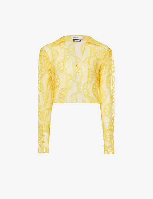 HOUSE OF SUNNY: Casa Limon embroidered woven shirt