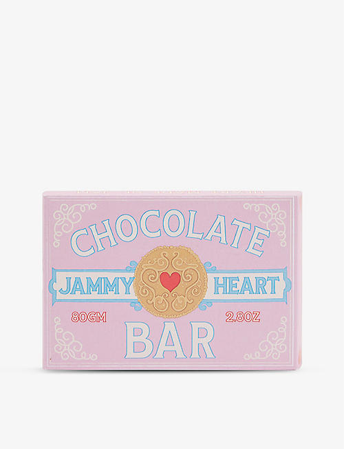 THE CHOCOLATE GIFTING COMPANY: Ever So Jammy Heart white chocolate bar 80g