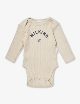 CLAUDE & CO: Milking It organic stretch-cotton body 3-6 months