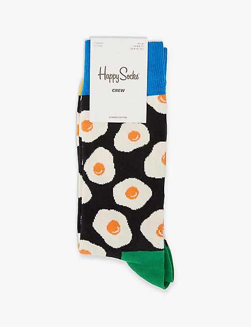 HAPPY SOCKS: Sunny Side Up stretch cotton-blend socks