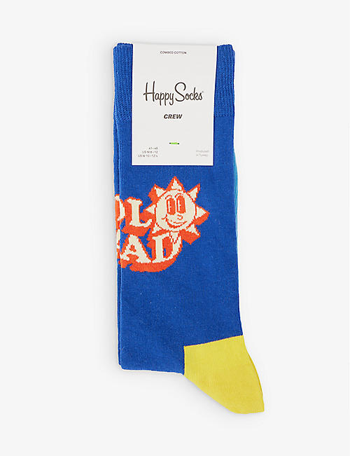 HAPPY SOCKS: Number One Dad stretch cotton-blend socks
