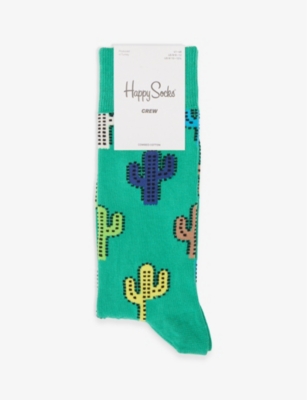 HAPPY SOCKS: Cactus stretch cotton-blend socks
